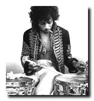 Jimi Hendrix ... on drums